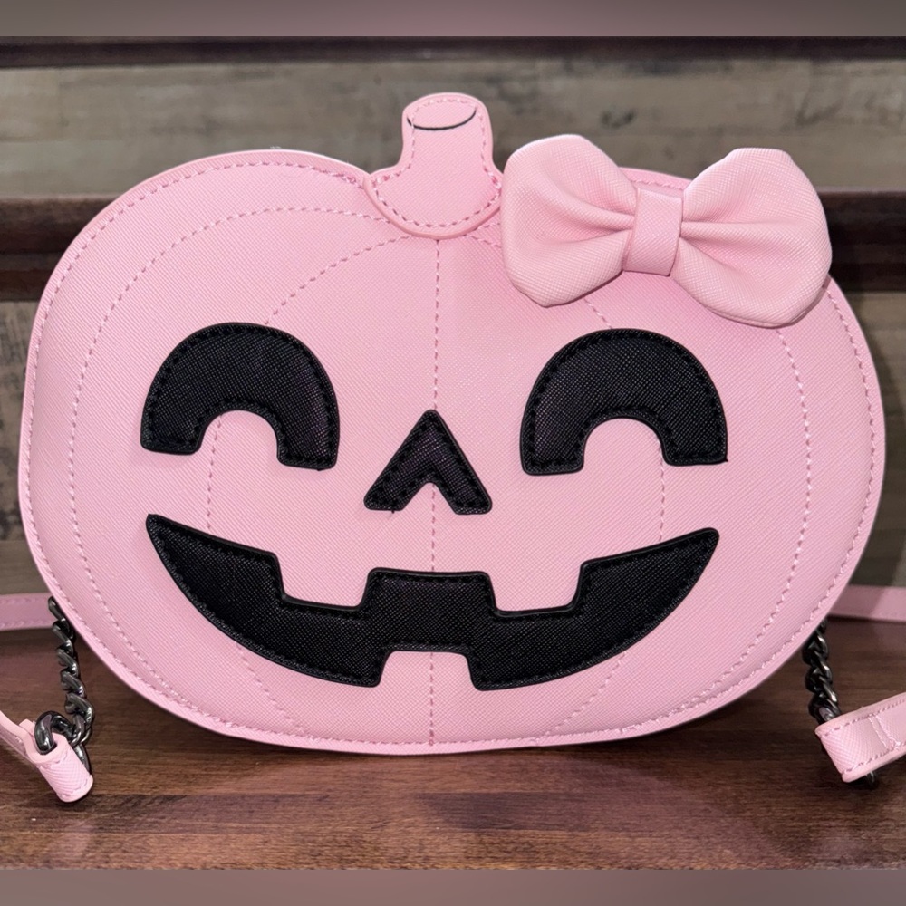 ✅ Super Cute Pink Pumpkin 🎃 Kitsch Crossbody Bag Halloween 🎃 by Fine By…
